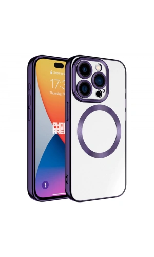 Apple iPhone 15 Pro Max Kılıf M-safe Wireless Şarj Özellikli Zore Setro Silikon