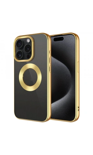 Apple iPhone 15 Pro Max Kılıf Tek Kamera Çerçeveli Logo Gösteren Zore Omega Kapak