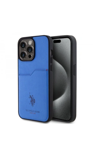 Apple iPhone 15 Pro Max Kılıf U.S. Polo Assn. Orjinal Lisanslı Baskı Logolu PU Kartlıklı Kapak