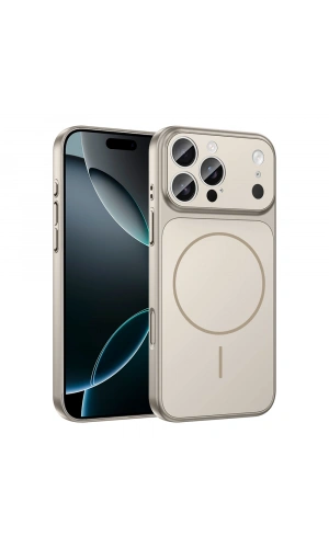Apple iPhone 15 Pro Max Kılıf Zore M-Safe Şarj Özellikli Kamera Korumalı Formen Kapak