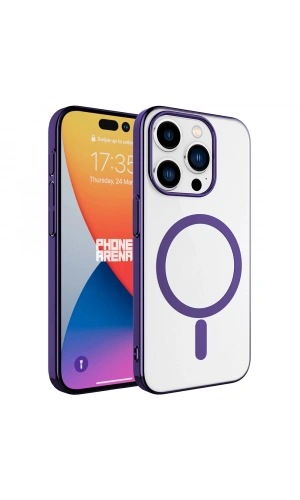 Apple iPhone 15 Pro Max Kılıf Zore Wireless Şarj Özellikli Pixel M-safe Kapak