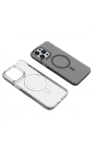 Apple iPhone 15 Pro Max Kılıf Zore Wireless Şarj Özellikli Şeffaf Efsane Kapak