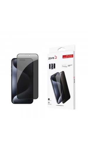 Apple iPhone 15 Pro Max Zore Anti-Dust Privacy Temperli Ekran Koruyucu