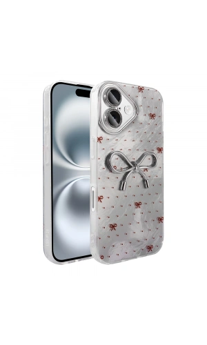 Apple iPhone 16 Kılıf Kamera Korumalı Figürlü Zore Ponti Silikon Kapak