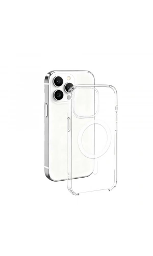 Apple iPhone 16 Pro Kılıf IC Çipli Zore Wireless Şarj Özellikli Şeffaf Orjin Kapak