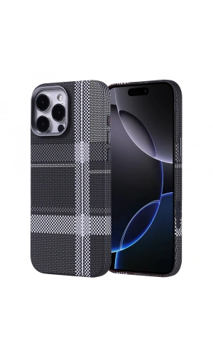 Apple iPhone 16 Pro Kılıf M-safe Şarj Özellikli Karbon Fiber Görünümlü Zore Nekst Kapak