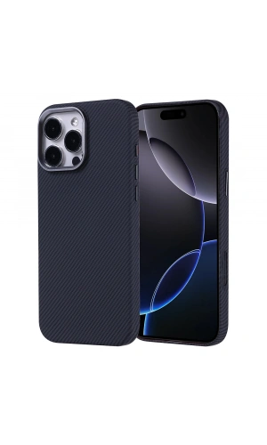 Apple iPhone 16 Pro Max Kılıf M-safe Şarj Özellikli Karbon Fiber Görünümlü Zore Nekst Kapak