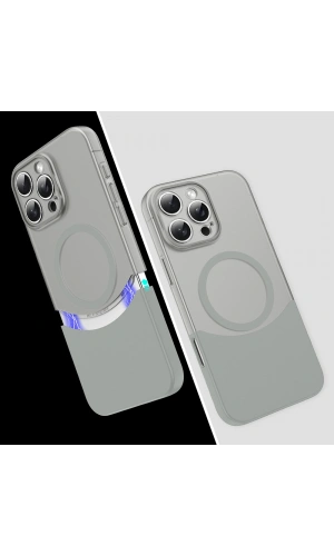 Apple iPhone 16 Pro Max Kılıf M-Safe Şarj Özellikli Mıknatıslı Zore Duble Kapak