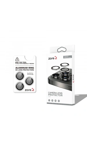 Apple iPhone 16 Pro Max Zore CL-12 Premium Safir Parmak İzi Bırakmayan Anti-Reflective Kamera Lens Koruyucu