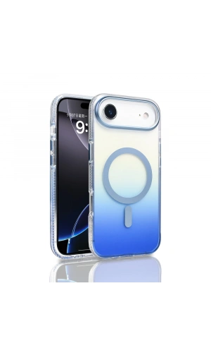 Apple iPhone 17 Air Kılıf M-safe Şarj Özellikli Transparan Renk Geçişli Zore Toros Kapak