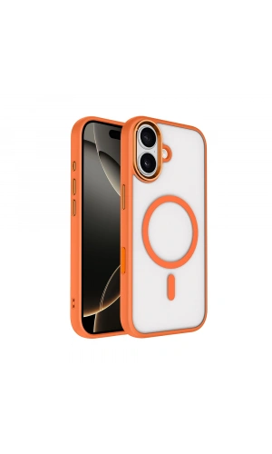 Apple iPhone 17 Kılıf Wireless Şarj Özellikli Zore Krom M-safe Silikon Kapak