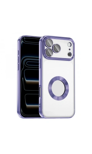 Apple iPhone 17 Pro Kılıf Kamera Korumalı Logo Gösteren Zore Omega Kapak
