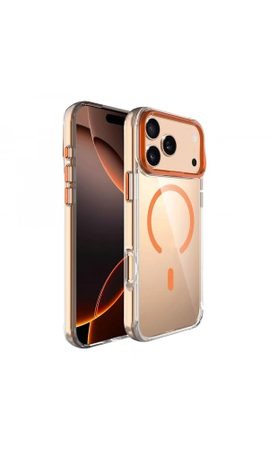 Apple iPhone 17 Pro Kılıf M-safe Şarj Özellikli Airbagli Kamera Standlı Zore Azor Kapak