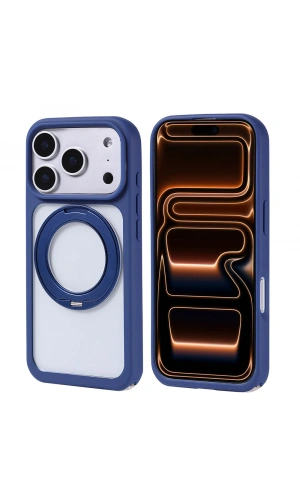 Apple iPhone 17 Pro Kılıf M-Safe Şarj Özellikli Standlı Zore Piza Silikon Kapak