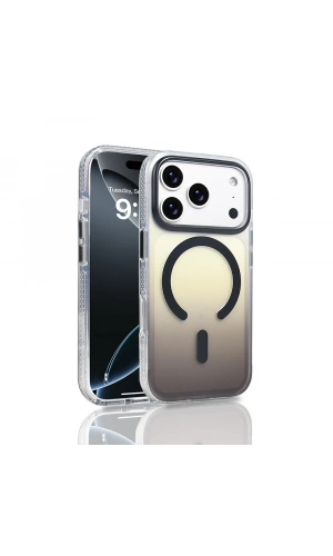 Apple iPhone 17 Pro Kılıf M-safe Şarj Özellikli Transparan Renk Geçişli Zore Toros Kapak