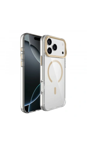 Apple iPhone 17 Pro Max Kılıf M-safe Şarj Özellikli Airbagli Kamera Standlı Zore Azor Kapak