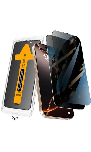 Apple iPhone 17 Pro Max Zore 2.5D Oliv Privacy Temperli Cam Ekran Koruyucu + Kolay Uygulama Aparatı