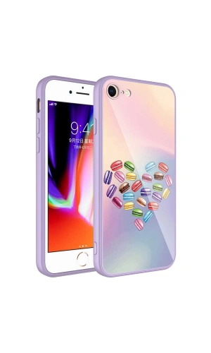 Apple iPhone 7 Kılıf Kamera Korumalı Desenli Sert Silikon Zore Epoksi Kapak