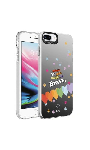 Apple iPhone 7 Plus Kılıf Desenli Zore Silver Sert Kapak