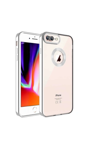 Apple iPhone 7 Plus Kılıf Kamera Korumalı Logo Gösteren Zore Omega Kapak