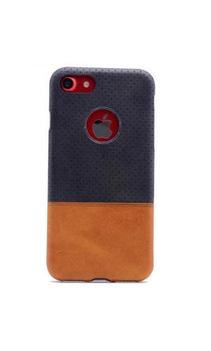 Apple iPhone 7 Plus Kılıf Zore Derili Deku Silikon