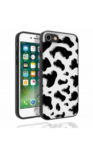 Apple iPhone 8 Kılıf Desenli Kamera Korumalı Parlak Zore Nora Kapak