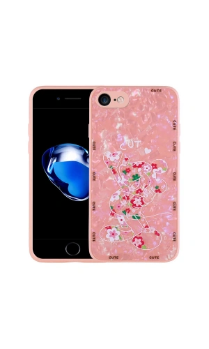 Apple iPhone 8 Kılıf Desenli Sert Silikon Zore Mumila Kapak