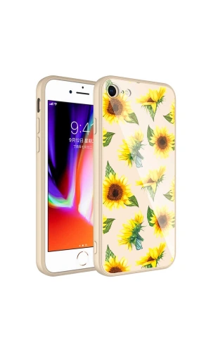 Apple iPhone 8 Kılıf Kamera Korumalı Desenli Sert Silikon Zore Epoksi Kapak
