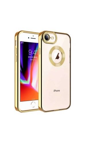 Apple iPhone 8 Kılıf Kamera Korumalı Logo Gösteren Zore Omega Kapak