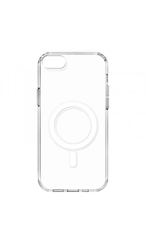 Apple iPhone 8 Kılıf M-safe Şarj Özellikli Şeffaf Sert PC Zore Embos Kapak
