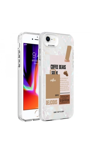 Apple iPhone 8 Kılıf Mermer Desenli Zore Marbello Kapak