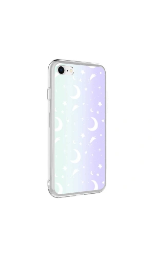 Apple iPhone 8 Kılıf Zore M-Blue Desenli Kapak