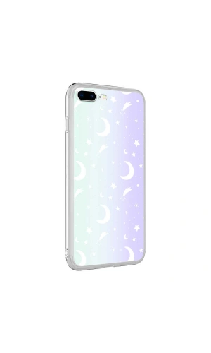 Apple iPhone 8 Plus Kılıf Zore M-Blue Desenli Kapak