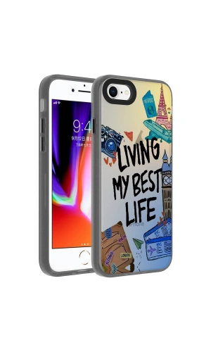 Apple iPhone SE 2020 Kılıf Desenli Zore Dragon Sert Kapak