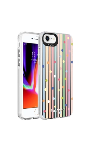 Apple iPhone SE 2020 Kılıf Desenli Zore Silver Sert Kapak