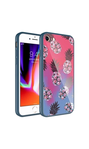 Apple iPhone SE 2020 Kılıf Kamera Korumalı Desenli Sert Silikon Zore Epoksi Kapak