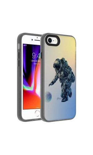 Apple iPhone SE 2022 Kılıf Desenli Zore Dragon Sert Kapak