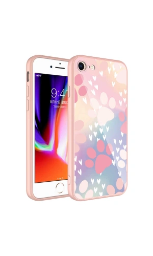 Apple iPhone SE 2022 Kılıf Kamera Korumalı Desenli Sert Silikon Zore Epoksi Kapak