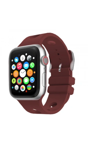 Apple Watch 10 42mm Delikli Tasarım Zore KRD-147 Silikon Kordon