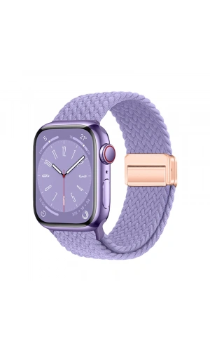 Apple Watch 10 42mm Zore KRD-134 Örgü Tasarımlı Hasır Kordon Strap Kayış