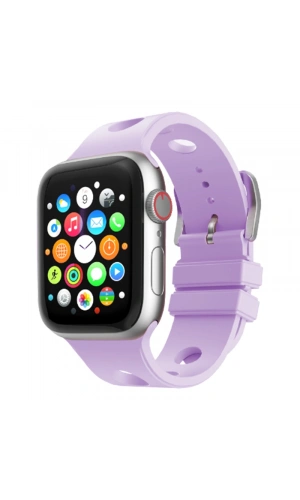 Apple Watch 10 46mm Delikli Tasarım Zore KRD-147 Silikon Kordon