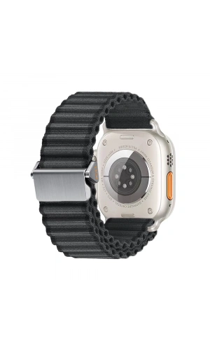 Apple Watch 10 46mm Zore KRD-123 Naylon Kumaş Hasır Örgülü Kordon