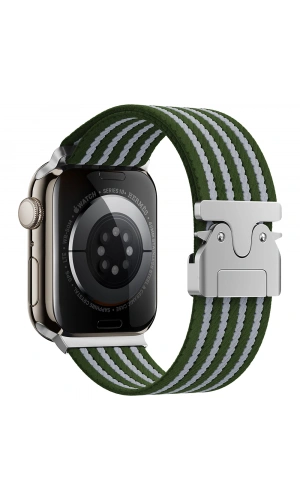 Apple Watch 10 46mm Zore KRD-133 Naylon Kumaş Hasır Örgülü Kordon