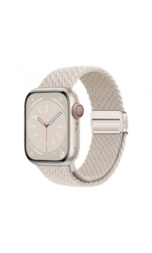 Apple Watch 10 46mm Zore KRD-134 Örgü Tasarımlı Hasır Kordon Strap Kayış