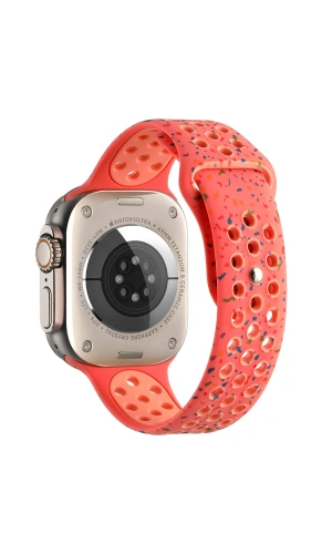 Apple Watch 38mm Kordon Yeni Seri 2023 KRD-02 Silikon Strap Kayış