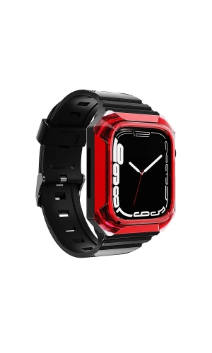 Apple Watch 40mm Zore KRD-88 Sert PC Kasa Koruyuculu Silikon Kordon