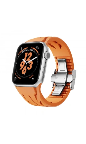 Apple Watch 42mm KRD-127 Metal Tokalı Silikon Kordon