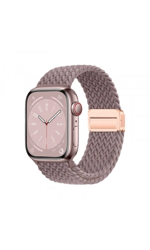 Apple Watch 42mm Zore KRD-134 Örgü Tasarımlı Hasır Kordon Strap Kayış