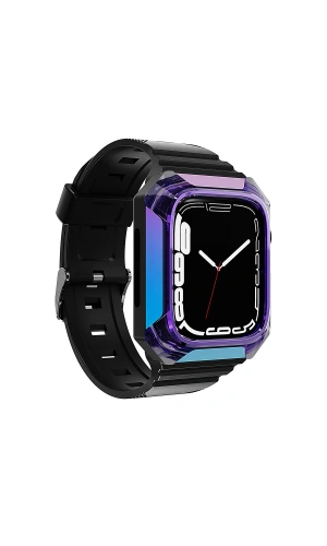 Apple Watch 42mm Zore KRD-88 Sert PC Kasa Koruyuculu Silikon Kordon