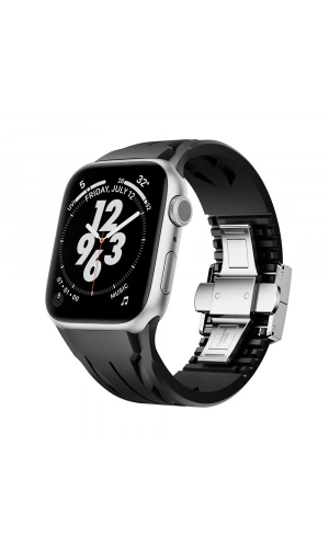 Apple Watch 44mm KRD-127 Metal Tokalı Silikon Kordon